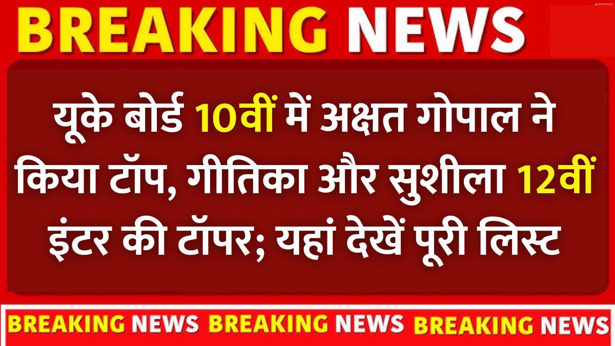 UK Board Topper list 2026